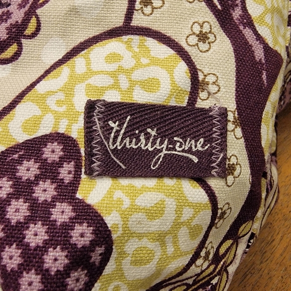 Thirty-One Retro Metro Purple Paisley Tote Bag - Picture 2 of 6